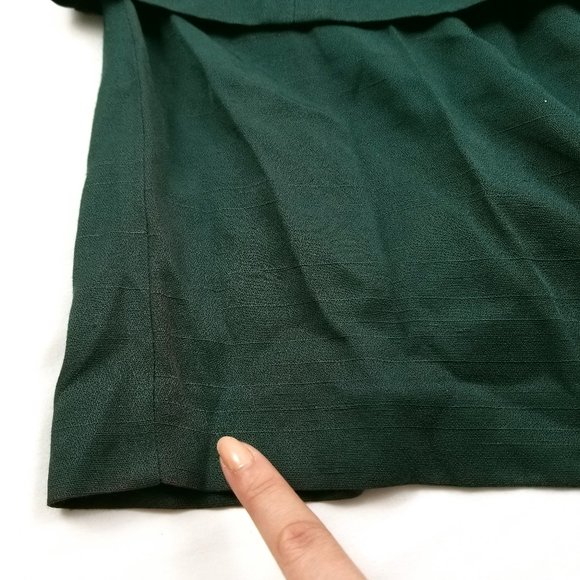 Vintage Forest Green 2-Piece Suit Dress Small 6 - Picture 10 of 16